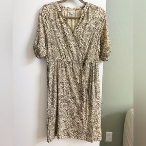 Steve Alan Dress Block Print Cotton Wrap Dress